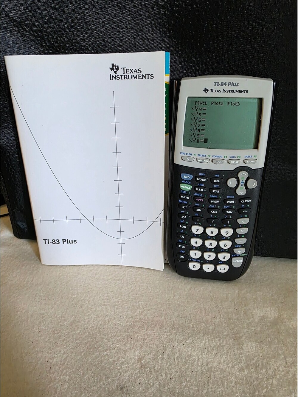 Texas Instruments TI-84 Plus Graphing Calculator Tested Working With Cover